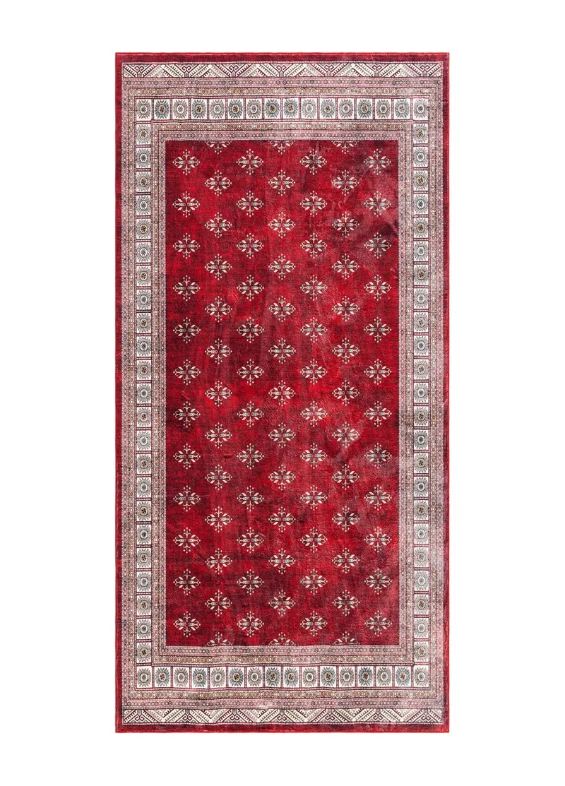 Maskinvävd Matta Tarfaya 80x300 cm, Röd
