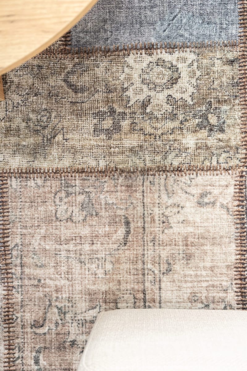 Maskinvävd Matta Tarfaya Patch Rund 240 cm - Smaragdgrön - Textil & mattor - Mattor - Orientaliska mattor - Patchwork matta