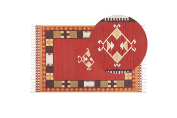 Parakar Kelimmatta 140x200 cm - Röd - Textil & mattor - Mattor - Orientaliska mattor - Kelimmattor