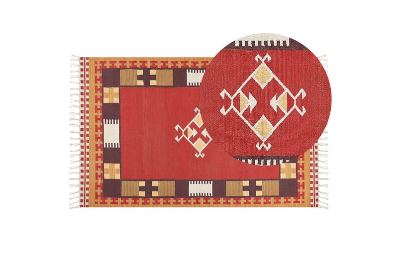 Parakar Kelimmatta 140x200 cm - Röd - Textil & mattor - Mattor - Orientaliska mattor - Kelimmattor