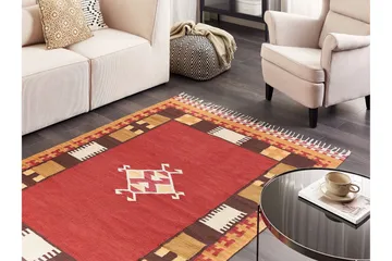 Parakar Kelimmatta 140x200 cm - Röd - Textil & mattor - Mattor - Orientaliska mattor - Kelimmattor