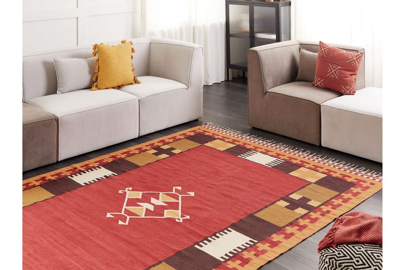 Parakar Kelimmatta 200x300 cm - Röd - Textil & mattor - Mattor - Orientaliska mattor - Kelimmattor