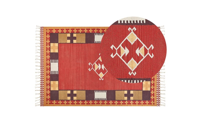Parakar Kelimmatta 200x300 cm - Röd - Textil & mattor - Mattor - Orientaliska mattor - Kelimmattor