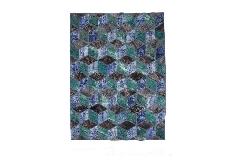 Handknuten Patchworkmatta Ull/Garn Flerfärgad 179x244cm - Textil & mattor - Mattor - Orientaliska mattor - Patchwork matta