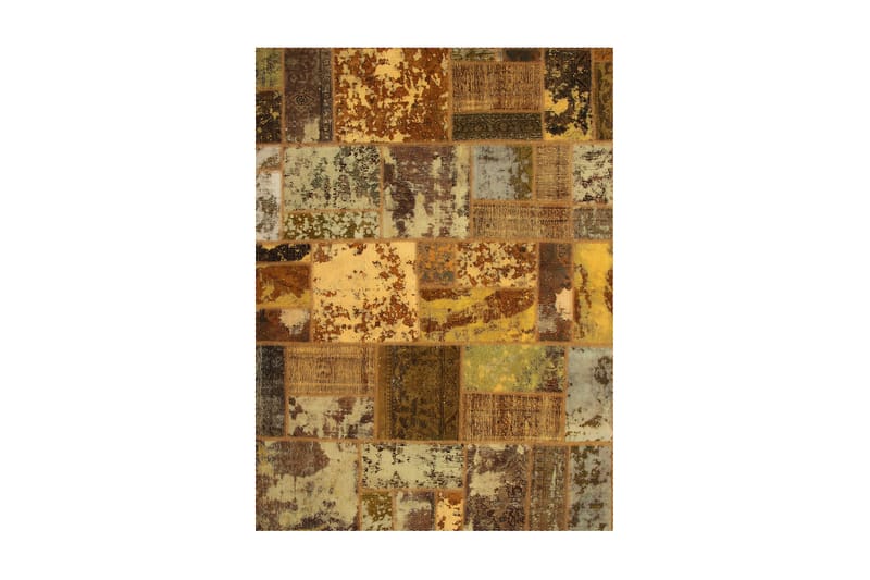 Handknuten Patchworkmatta Ull/Garn Flerfärgad 168x226cm - Textil & mattor - Mattor - Orientaliska mattor - Patchwork matta