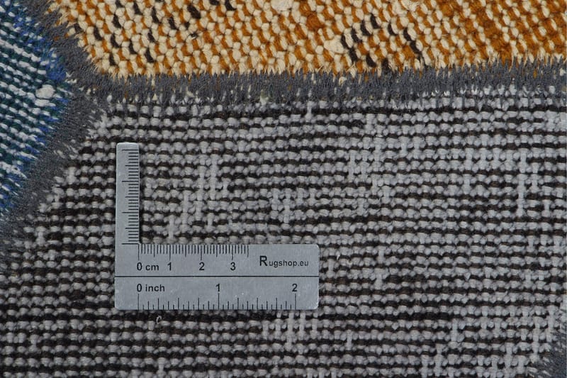 Handknuten Patchworkmatta Ull/Garn Flerfärgad 177x244cm - Patchwork matta - Handvävda mattor