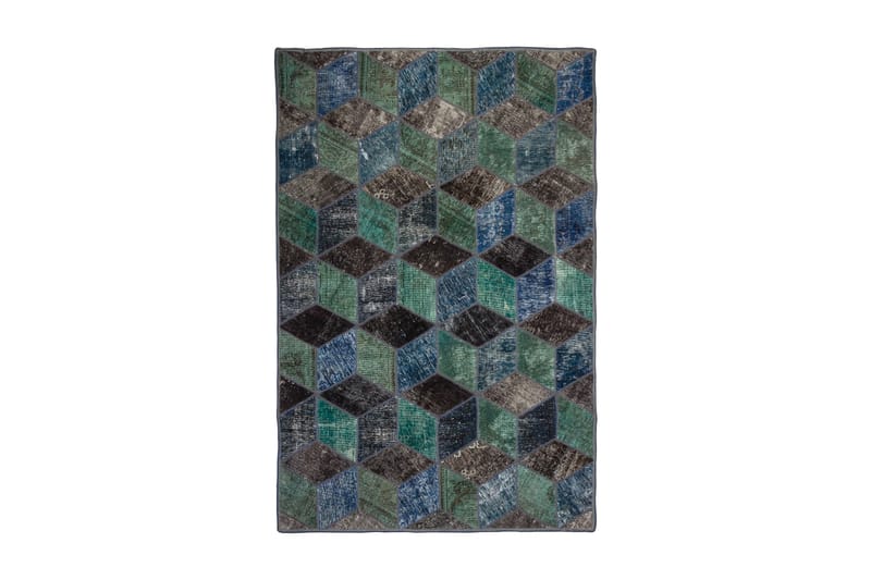 Handknuten Patchworkmatta Ull/Garn Flerfärgad 143x217cm - Textil & mattor - Mattor - Orientaliska mattor - Patchwork matta