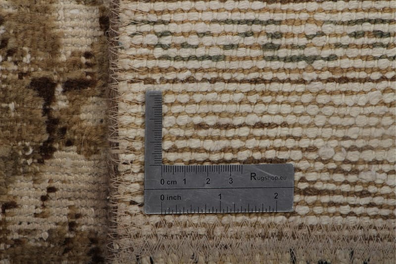 Handknuten Patchworkmatta Ull/Garn Flerfärgad 173x238cm - Patchwork matta - Handvävda mattor