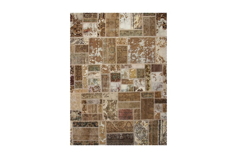 Handknuten Patchworkmatta Ull/Garn Flerfärgad 173x238cm - Textil & mattor - Mattor - Orientaliska mattor - Patchwork matta