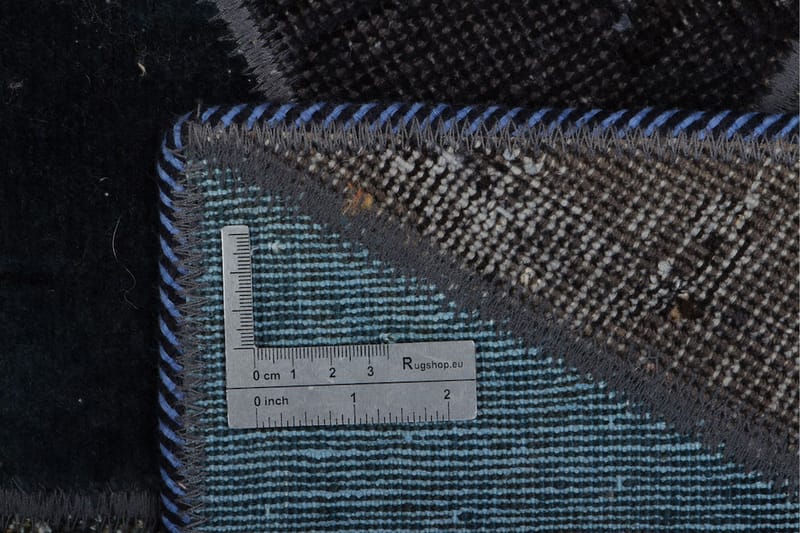 Handknuten Patchworkmatta Ull/Garn Flerfärgad 143x214cm - Patchwork matta - Handvävda mattor