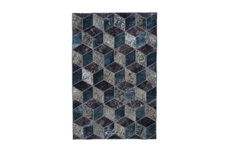 Handknuten Patchworkmatta Ull/Garn Flerfärgad 143x214cm - Textil & mattor - Mattor - Orientaliska mattor - Patchwork matta