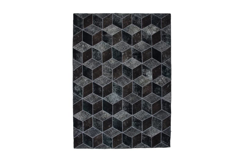 Handknuten Patchworkmatta Ull/Garn Flerfärgad 176x247cm - Patchwork matta - Handvävda mattor