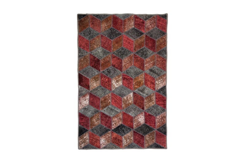 Handknuten Patchworkmatta Ull/Garn Flerfärgad 142x217cm - Textil & mattor - Mattor - Orientaliska mattor - Patchwork matta