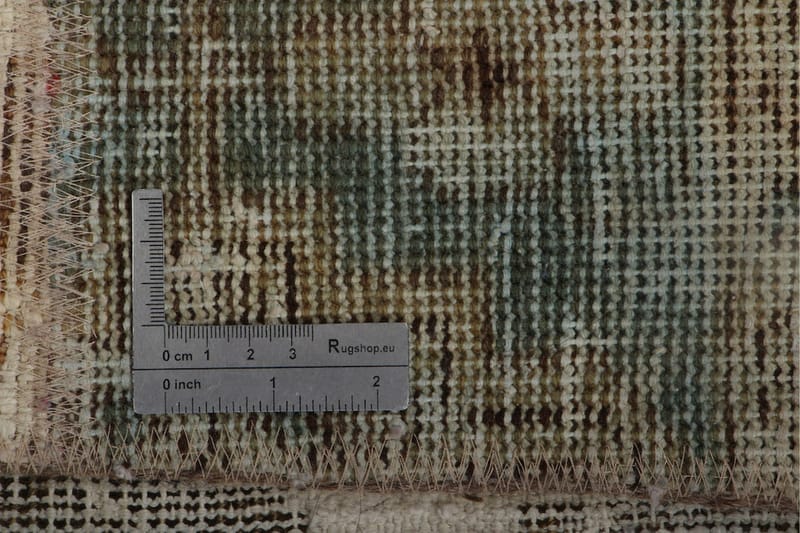 Handknuten Patchworkmatta Ull/Garn Flerfärgad 175x220cm - Patchwork matta - Handvävda mattor