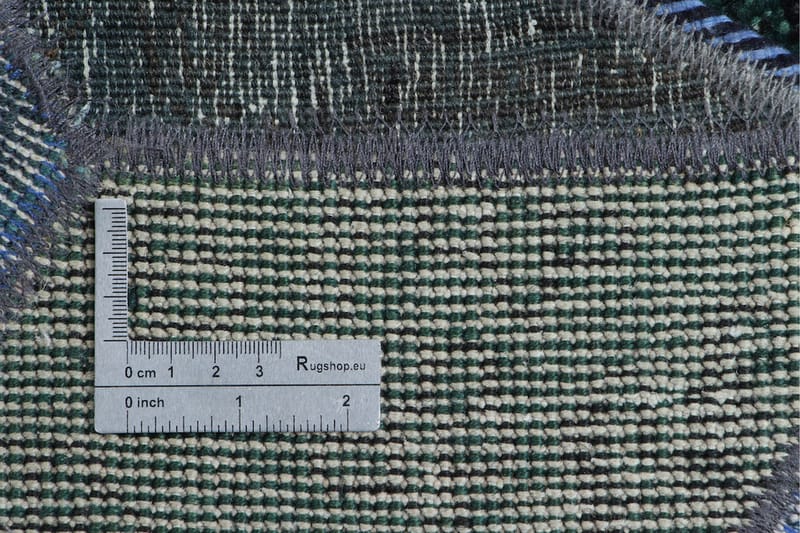 Handknuten Patchworkmatta Ull/Garn Flerfärgad 179x246cm - Patchwork matta - Handvävda mattor
