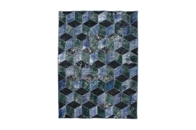 Handknuten Patchworkmatta Ull/Garn Flerfärgad 179x246cm - Textil & mattor - Mattor - Orientaliska mattor - Patchwork matta