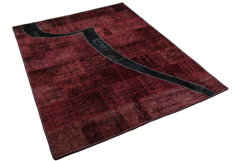 Handknuten Patchworkmatta Ull/Garn Flerfärgad 182x243cm - Flerfärgad - Patchwork matta - Handvävda mattor
