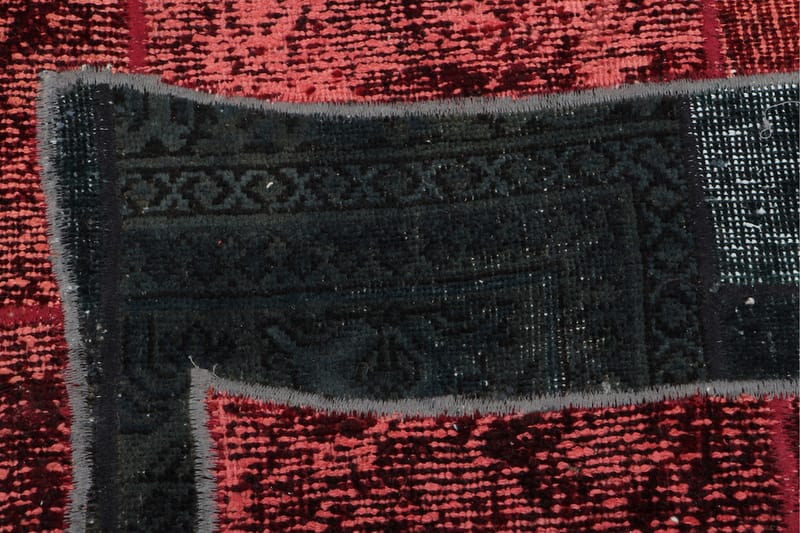 Handknuten Patchworkmatta Ull/Garn Flerfärgad 182x243cm - Flerfärgad - Patchwork matta - Handvävda mattor