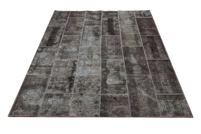 Handknuten Patchworkmatta Ull/Garn Flerfärgad 185x244cm - Patchwork matta - Handvävda mattor