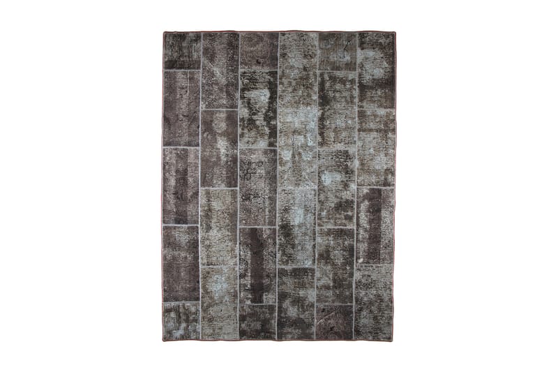 Handknuten Patchworkmatta Ull/Garn Flerfärgad 185x244cm - Patchwork matta - Handvävda mattor