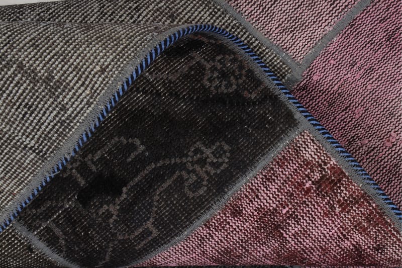 Handknuten Patchworkmatta Ull/Garn Flerfärgad 185x245cm - Patchwork matta - Handvävda mattor