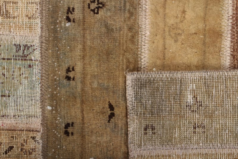 Handknuten Patchworkmatta Ull/Garn Flerfärgad 152x198cm - Patchwork matta - Handvävda mattor