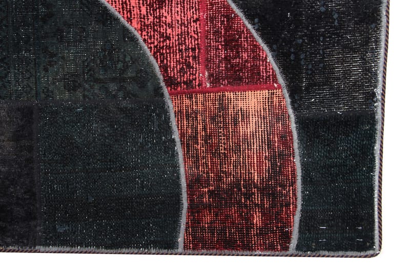 Handknuten Patchworkmatta Ull/Garn Flerfärgad 181x243cm - Flerfärgad - Patchwork matta - Handvävda mattor