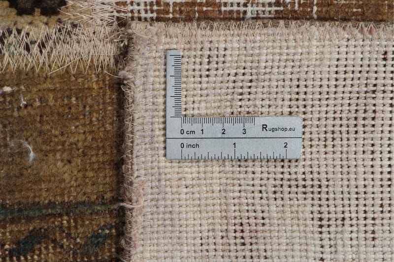 Handknuten Patchworkmatta Ull/Garn Flerfärgad 165x220cm - Patchwork matta - Handvävda mattor