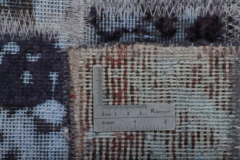 Handknuten Patchworkmatta Ull/Garn Flerfärgad 167x232cm - Patchwork matta - Handvävda mattor