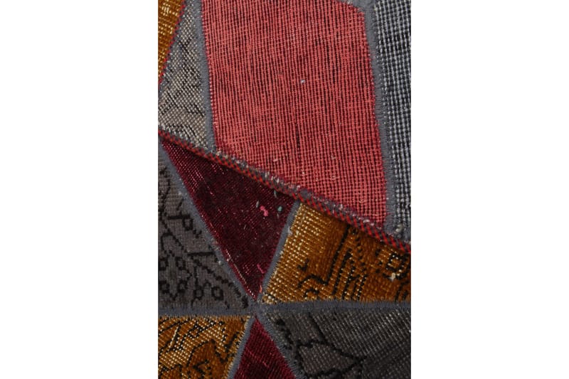 Handknuten Patchworkmatta Ull/Garn Flerfärgad 176x245cm - Patchwork matta - Handvävda mattor
