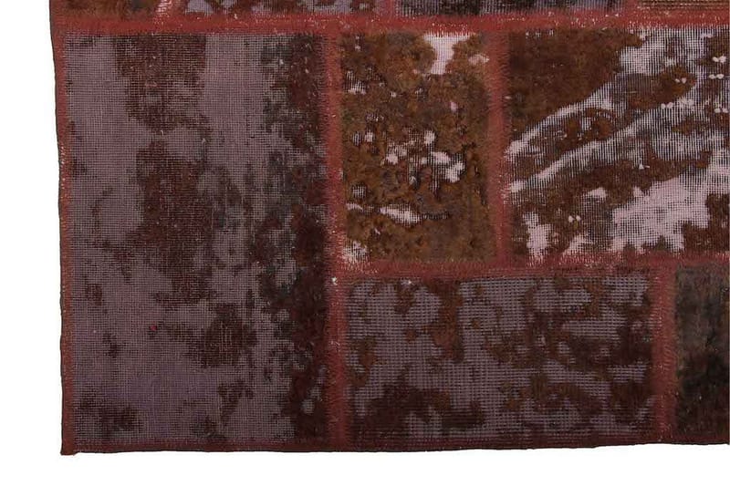 Handknuten Patchworkmatta Ull/Garn Flerfärgad 175x229cm - Patchwork matta - Handvävda mattor