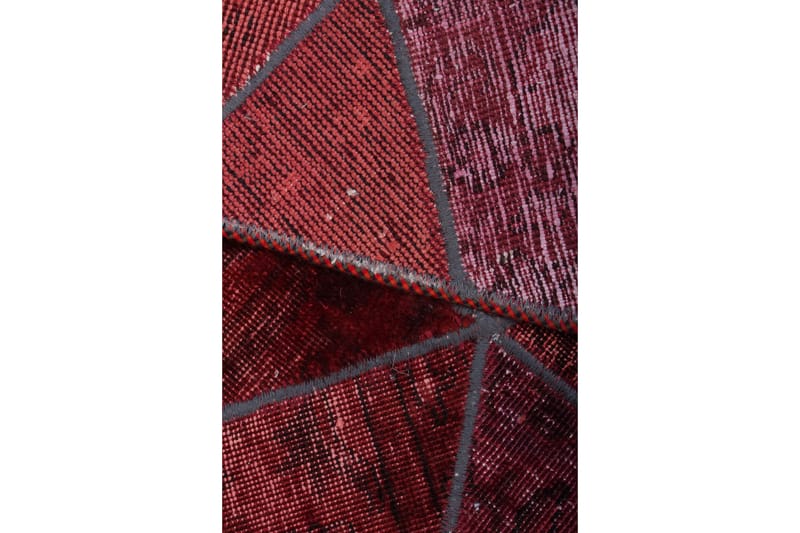Handknuten Patchworkmatta Ull/Garn Flerfärgad 178x243cm - Patchwork matta - Handvävda mattor