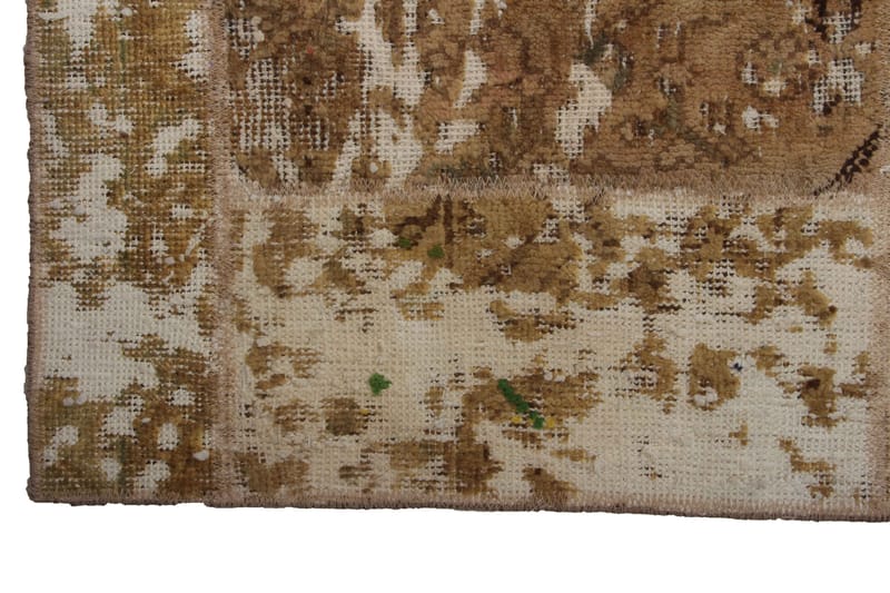Handknuten Patchworkmatta Ull/Garn Flerfärgad 175x233cm - Patchwork matta - Handvävda mattor
