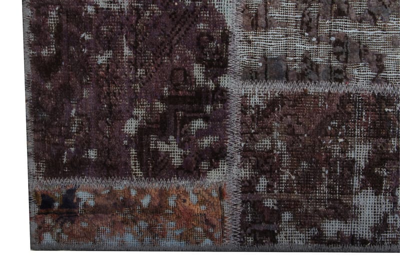 Handknuten Patchworkmatta Ull/Garn Flerfärgad 169x232cm - Patchwork matta - Handvävda mattor