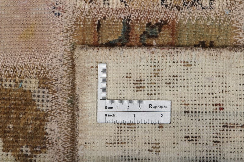 Handknuten Patchworkmatta Ull/Garn Flerfärgad 169x235cm - Patchwork matta - Handvävda mattor