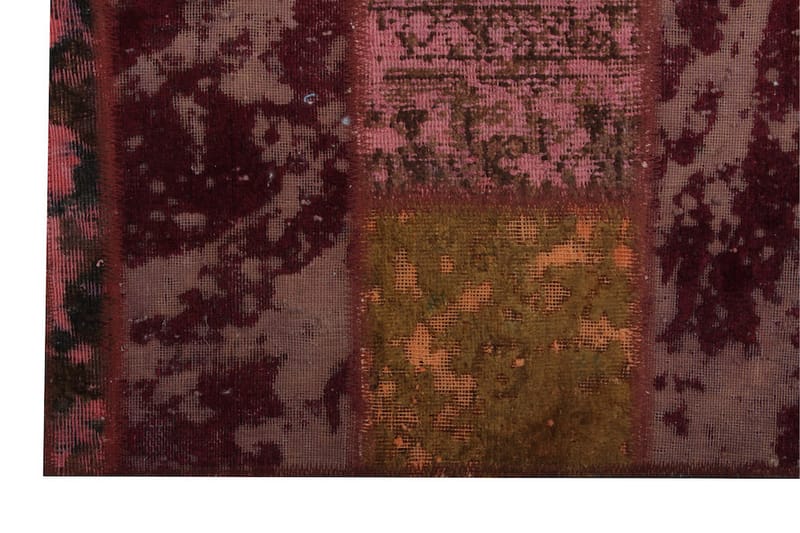 Handknuten Patchworkmatta Ull/Garn Flerfärgad 175x230cm - Patchwork matta - Handvävda mattor