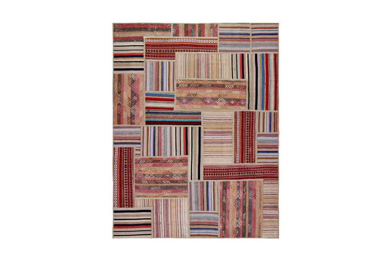 Handknuten Persisk Patchworkmatta 155x201 cm - Flerfärgad - Patchwork matta