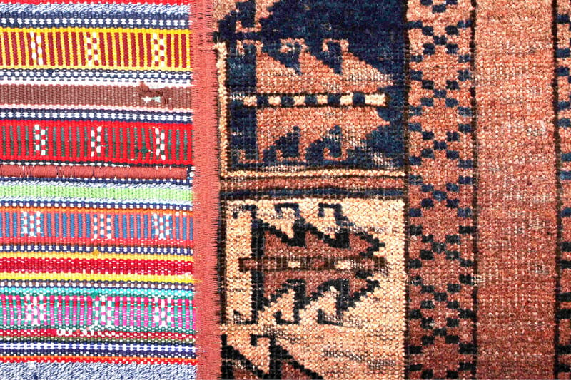 Handknuten Persisk Patchworkmatta 168x228 cm - Flerfärgad - Patchwork matta