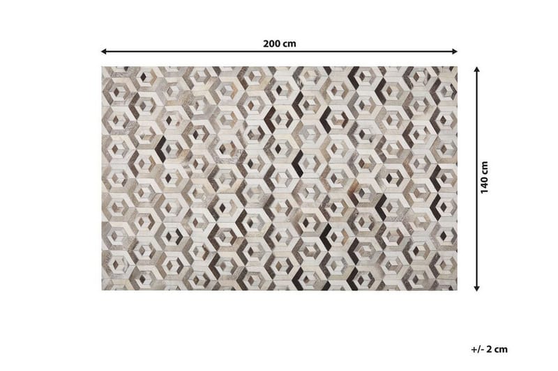 Tavak Matta 140x200 cm - Läder/Beige/Brun - Textil & mattor - Mattor - Orientaliska mattor - Patchwork matta