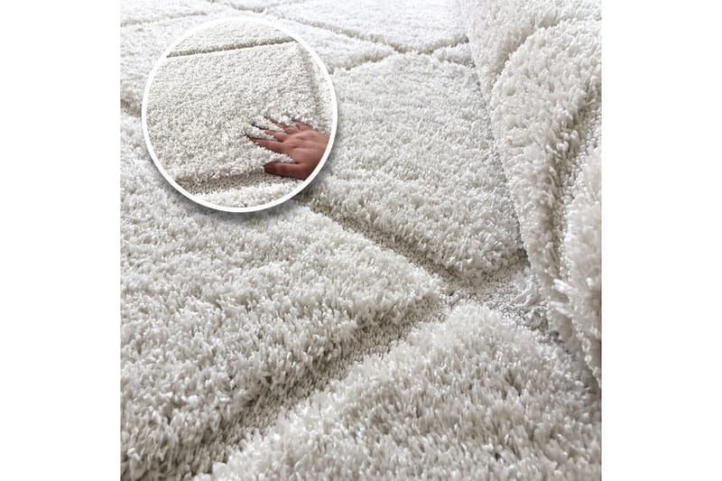 Ruby Matta 80x150 cm - Vit/Shagpile - Textil & mattor - Mattor - Orientaliska mattor