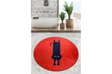 Parkesh Badrumsmatta 80 cm Rund - Flerfärgad - Textil & mattor - Mattor - Badrumsmatta