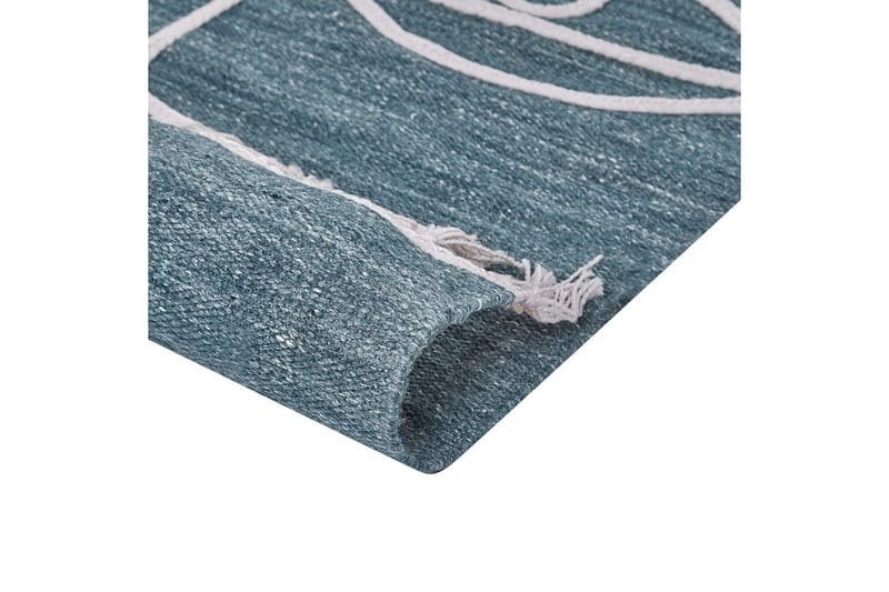 Plattvävd Yavu - Blå, Vit, 80x150 cm - Textil & mattor - Mattor - Utomhusmattor