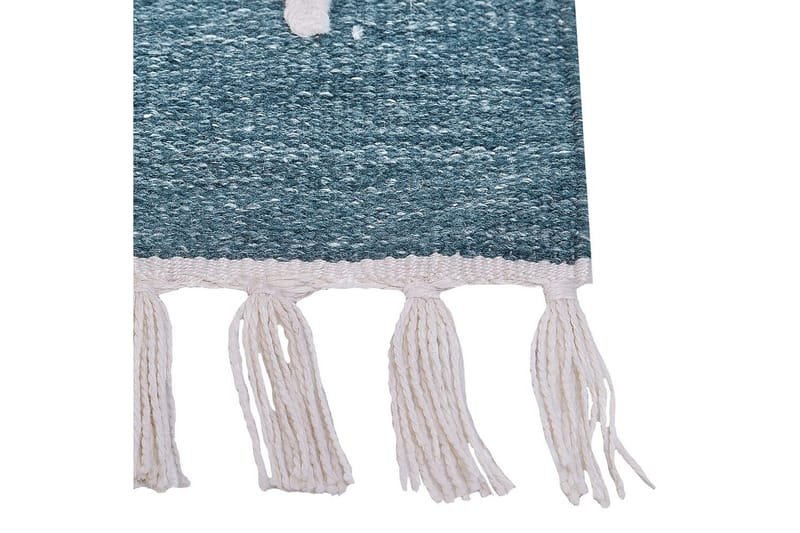 Plattvävd Yavu - Blå, Vit, 80x150 cm - Textil & mattor - Mattor - Utomhusmattor