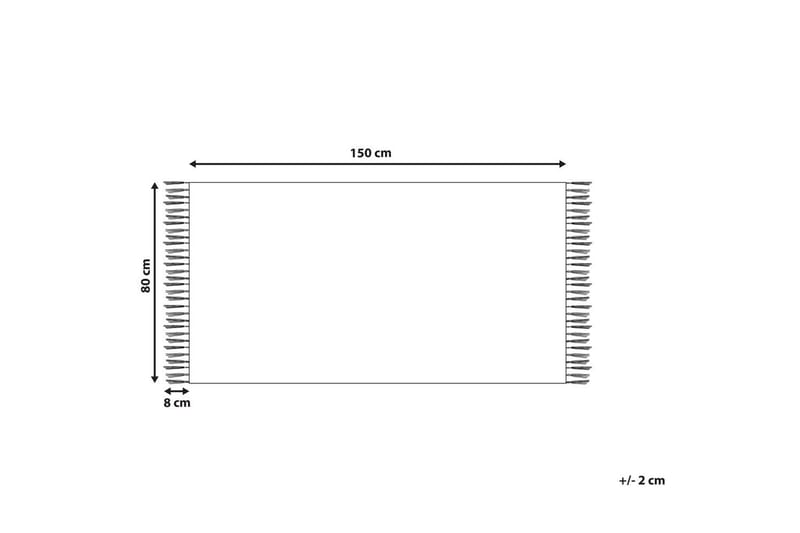 Plattvävd Yavu - Grå, vit, 80x150 cm - Textil & mattor - Mattor - Utomhusmattor