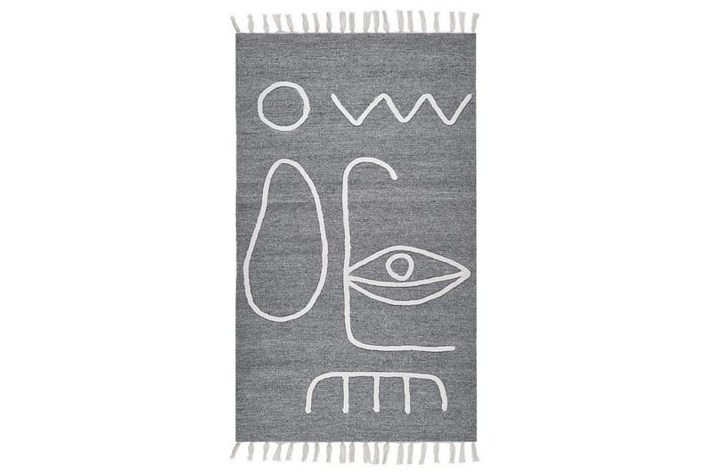 Plattvävd Yavu - Grå, vit, 80x150 cm - Textil & mattor - Mattor - Utomhusmattor