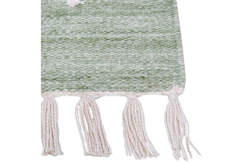 Plattvävd Yavu - Grön, Vit, 140x200 cm - Textil & mattor - Mattor - Utomhusmattor