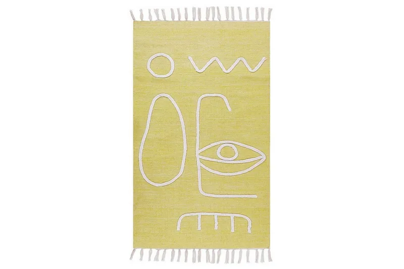 Plattvävd Yavu - Gul, 80x150 cm - Textil & mattor - Mattor - Små mattor