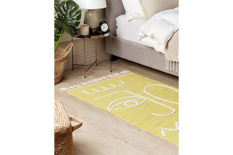 Plattvävd Yavu - Gul, 80x150 cm - Textil & mattor - Mattor - Små mattor