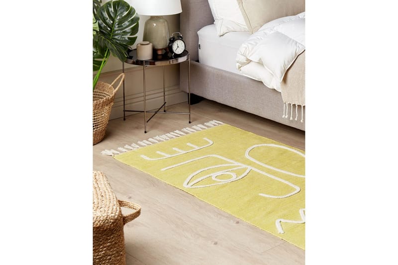 Plattvävd Yavu - Gul, 80x150 cm - Textil & mattor - Mattor - Utomhusmattor