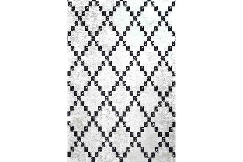 Chass Entrematta 80x200 cm - Vit/Svart/Sammet - Textil & mattor - Mattor - Små mattor